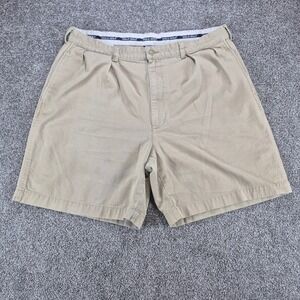 Polo Golf Shorts Mens 38 Khaki Tan Pleated Cotton Chino